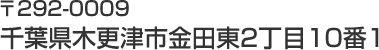 〒292-0009 千葉県木更津市金田東2丁目10番1